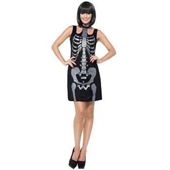 Smiffy's - Traje esqueleto para mujeres, color negro