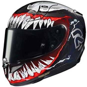 HJC RPHA11 Venom II Casco de Moto, Hombre, Negro/Rojo, X-Small