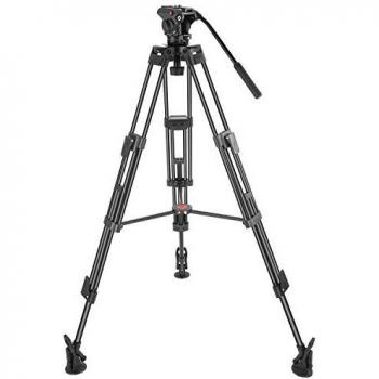 Neewer Trípode Profesional 163cm Aleación de Aluminio para Cámara de Video con 360 Grados Cabeza Arrastre Fluido 1/4 y 3/8 Pulgada Placa Zapata Rápida Bolsa Carga hasta 8kg