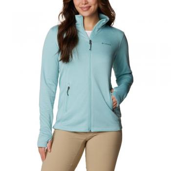 Forro polar de mujer Columbia W Park View Grid, color azul, talla XL, cierre completo