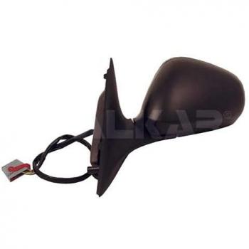 Retrovisor Alkar 6126464 - Espejo retrovisor exterior para automóvil, tipo manual, con carcasa negra, ajuste manual, compatible con varios modelos de vehículos