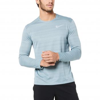 Nike M NK Dry Miler Top LS Long Sleeved t-Shirt, Hombre, Aviator Grey/htr/hasta/Reflect, XL