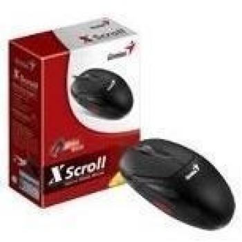 Genius XScroll - Ratón (USB, Óptico, PC, Negro, Cable, 99.5 g)