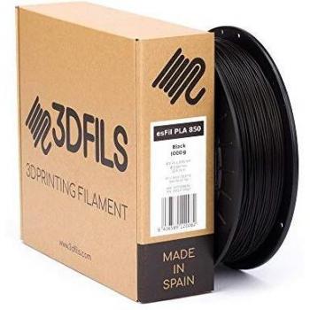 3DFILS - Filamento PLA para impresión 3D esFil PLA INGEO 3D850: 1.75 mm, 1 Kg, Negro