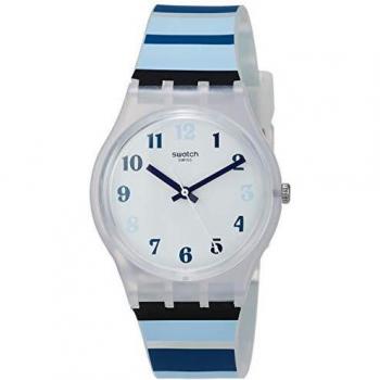 Swatch Unisex Adult Analogue Quartz Watch with Silicone Strap GE275
