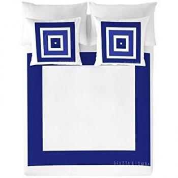 Devota & Lomba Squared Juego Funda nórdica, Algodón, Multicolor, 220 x 240 cm