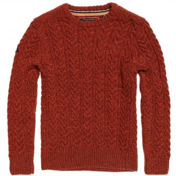 Superdry Jacoba Crew - Jersey Deportivo para Hombre Naranja Naranja L