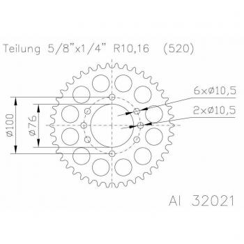 ESJOT - 41905 : Corona Aluminio 51-32001-50 Dientes