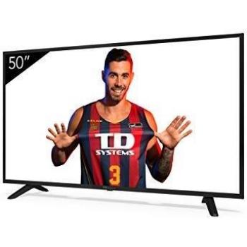 Televisiones Smart TV 50 Pulgadas 4K Android 9.0 y HBBTV, 1500 PCI Hz UHD HDR, 3X HDMI, 2X USB. DVB-T2/C/S2, Modo Hotel - Televisores TD Systems K50DLJ11US