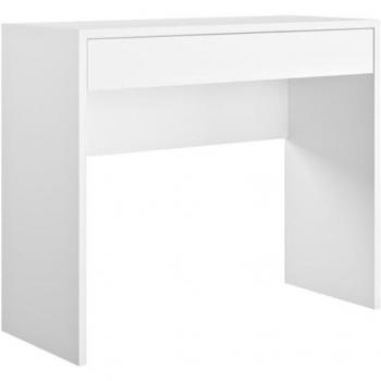 Consola blanca de roble 120x32x85 cm