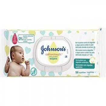 JOHNSON'S BABY TOALLITAS 56 UD.CON TAPA COTTON TOUCH