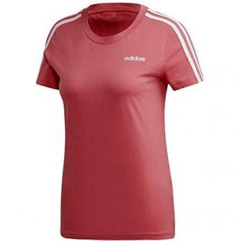 adidas W E 3S Slim tee Camiseta, Mujer, rosfel/Blanco, M
