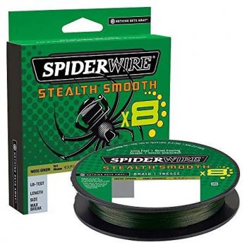 Spiderwire Línea Trenzada Stealth Smooth 8 300 M - Línea de pesca trenzada, color verde, longitud de 300 metros, diámetro de 0.13 mm, alta resistencia a la abrasión, tecnología Smooth para mayor