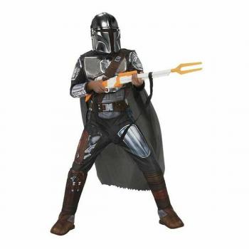 Disfraz para Niños The Mandalorian Silver Premium Negro plata/negro M