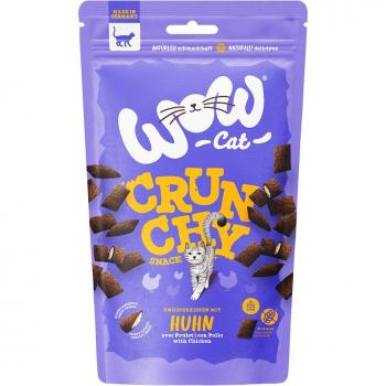 WOW Cat Crunchy Snack para gatos - Pollo y Frango, snacks crujientes para gatos, sabor pollo y sabor frango, formulación rica en proteínas, textura crujiente que ayuda a la salud dental, ingredientes de alta calidad