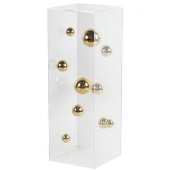Mesita de Noche Elegante y Resistente de Acrílico/Inox 35x35x100 cm