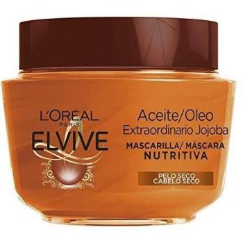 L'Oréal Paris - Elvive Mascarilla Nutritiva Aceite Extraordinario con Aceite de Jojoba, para Pelo Seco, 300 ml