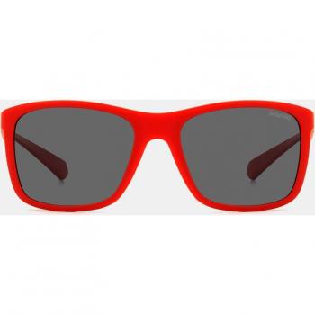 Polaroid Kids - Gafas de sol infantiles rectangulares en rojo con lentes polarizadas PLD 8053/S (4E3/M9)