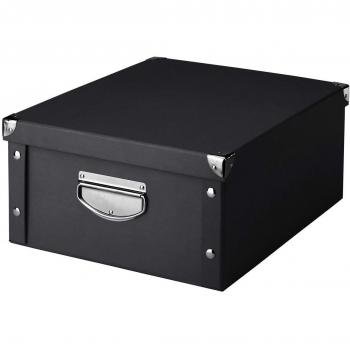 Zeller 17928 Caja de Almacenaje, Cardboard, Negro, 40x33x17 cm