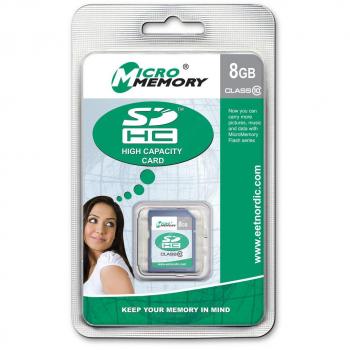 MicroMemory 8GB SDHC Card Class 10 8GB SDHC Class 10 memoria flash - Tarjeta de memoria