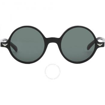 Emporio Armani Black Frame Green Dark Lenses Sunglasses, Unisex, Size: 47 MM