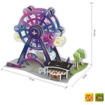 Maestro - Puzzle 3D Atracción Noria -50 pcs - Tamaño montado: 17cm x 12cm x 13.5cm