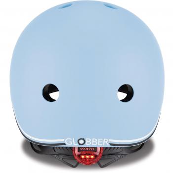 Casco Globber Go Up con Luces LED Azul Pastel Infantil 45-51 cm
