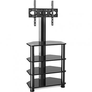 RFIVER Soporte TV de Suelo Giratorio de 32 a 60 Pulgadas con 4 Estante TW1004