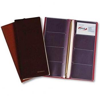 Pardo 12001 - Tarjetero Plástico Extra Anillas Fijas 160 Tarjetas, Negro