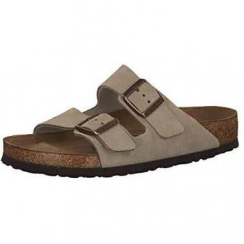 Birkenstock Arizona Soft Footbed Suede Sandals for Women - Beige - Size 39