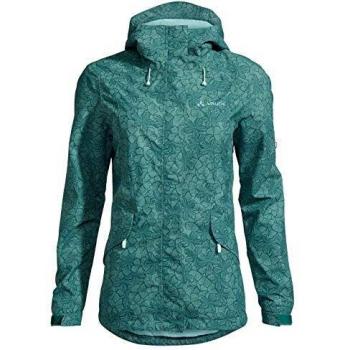 VAUDE Women's Rosemoor AOP Jacket Jacke, Mujer, Nickel Green, 34