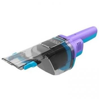 Aspirador de Mano Black & Decker NVD220BP-QW Sin Cable para Mascotas, Potencia 7.2V, Batería de Litio 2Ah, Depósito de 290ml, Color Violeta