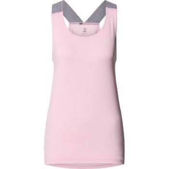 Camiseta de mujer Haglöfs Ridge Tank, tirantes, color rosa claro, talla S