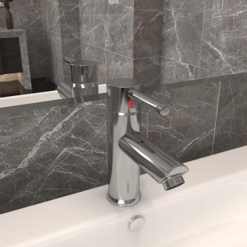 Grifo para lavabo de baño acabado plateado 130x176 mm