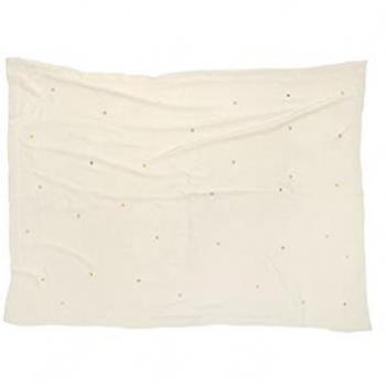 Manta de Bebé Cookie 90x120 cm Beige con Lunares Multicolor - Hecha a Mano en Algodón Reciclado y Tintes Ecológicos