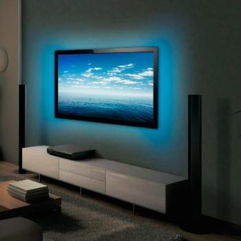 Kit de Tira LED USB TV 5VDC 4 x 0,5M RGB con Mando a Distancia de GreenIce