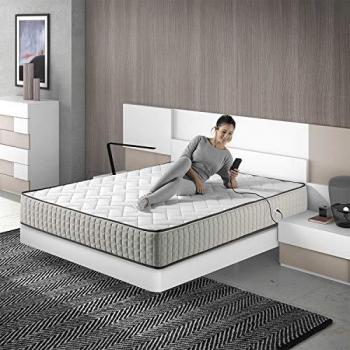 Colchón Deluxe Alpes Massager 80x190 cm, 16 vibromotores ondulantes, 2 mandos, tapa desenfundable y lavable