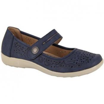 Boulevard Womens/Ladies Perforated Mary Janes