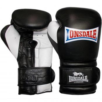 Lonsdale Barn Burner Guantes de boxeo, todo el año, unisex, color negro/blanco, tamaño 20 oz
