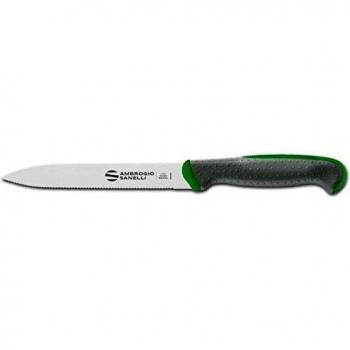 Cuchillo Multiuso Sanelli Ambrogio 14 cm Verde - Profesional, Antiscivolo y de Acero Inoxidable