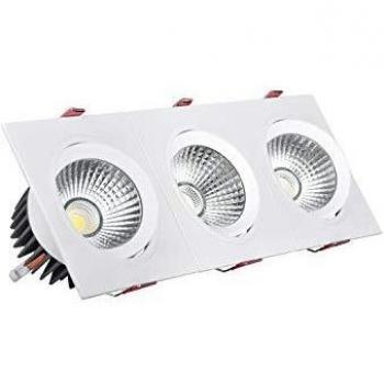 Foco Downlight LED 15W Rectangular Triple Corte 275x75 mm Blanco Natural 4000K