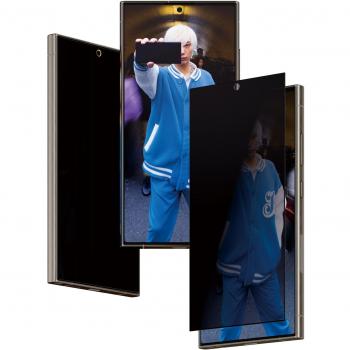 Protector de Pantalla PanzerGlass Ultra Wide Fit Privacy para Samsung Galaxy S24 Ultra - Borde Negro, 1 pieza(s), incluye EasyAligner