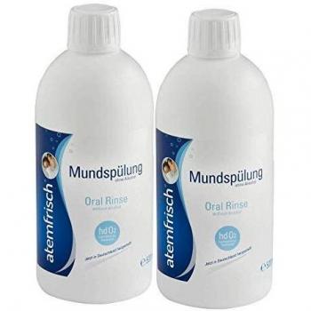 2 unidades de enjuague bucal fresco con HD02 aún más fresco contra la halitosis de Tetrobreath, 2 x 500 ml, oxígeno en alta dosis, protege la flora oral