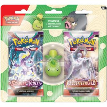 Pokemon TCG: Back to School Blister with 2 Booster Packs and Smoliv Eraser