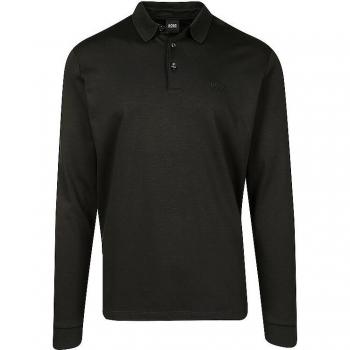 BOSS Regular Fit Long Sleeve Polo Shirt PADO 30 Black XL
