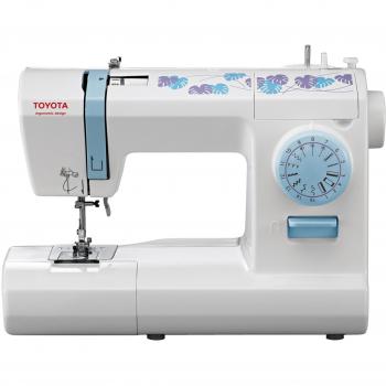 Toyota ECO15CB - Máquina de coser, 65 W, 15 programas, color blanco y azul