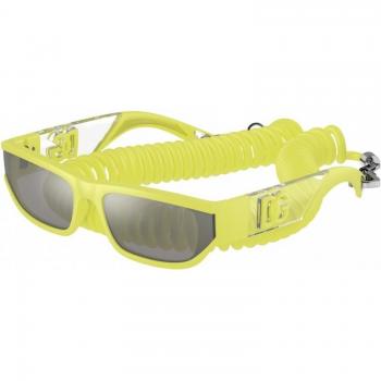 Dolce & Gabbana DG6172 33376G Men's Square Yellow Sunglasses Size 62