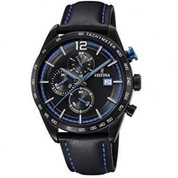 Festina Mens Chronograph Quartz Watch with Leather Strap F20344/4