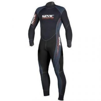 Seac I-Flex - Traje buceo para hombre, color negro, talla S