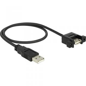Cable USB 2.0 Tipo A Macho a Hembra Integrado de 0,5 m